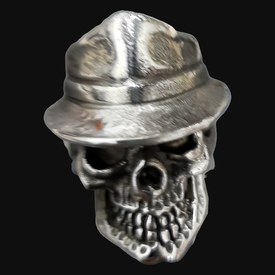 Anillo Calavera Plata Mafioso Plata 3,5 X 2 Cm 22 Gr Art 396 - Imagen 4