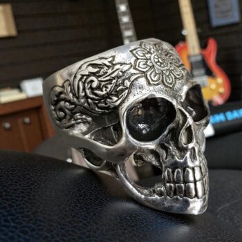 Anillo Calavera Con Mandala 3 X 2 Cm 15 Gr En Plata Art 400