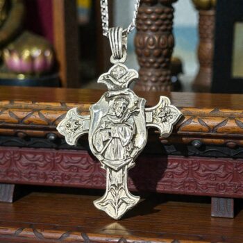 Dije Cruz San Francisco En Plata 5 X 3,5 Cm 13 Gr Art 416