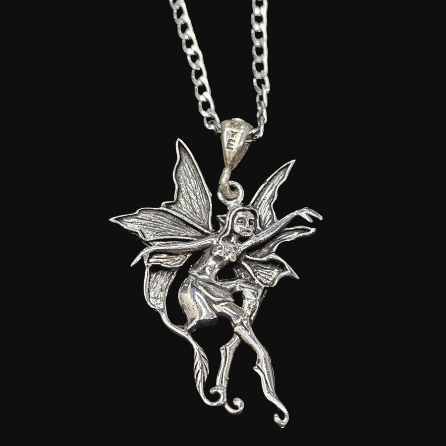 Dije Hada De Plata 5 X 3 Cm 6,6 Gr Protección, suerte, amor Art 436 - Imagen 2