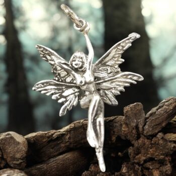 Dije Hada En Plata 3,5 X 3 Cm 3 Gr Suerte, protección, amor Art 440