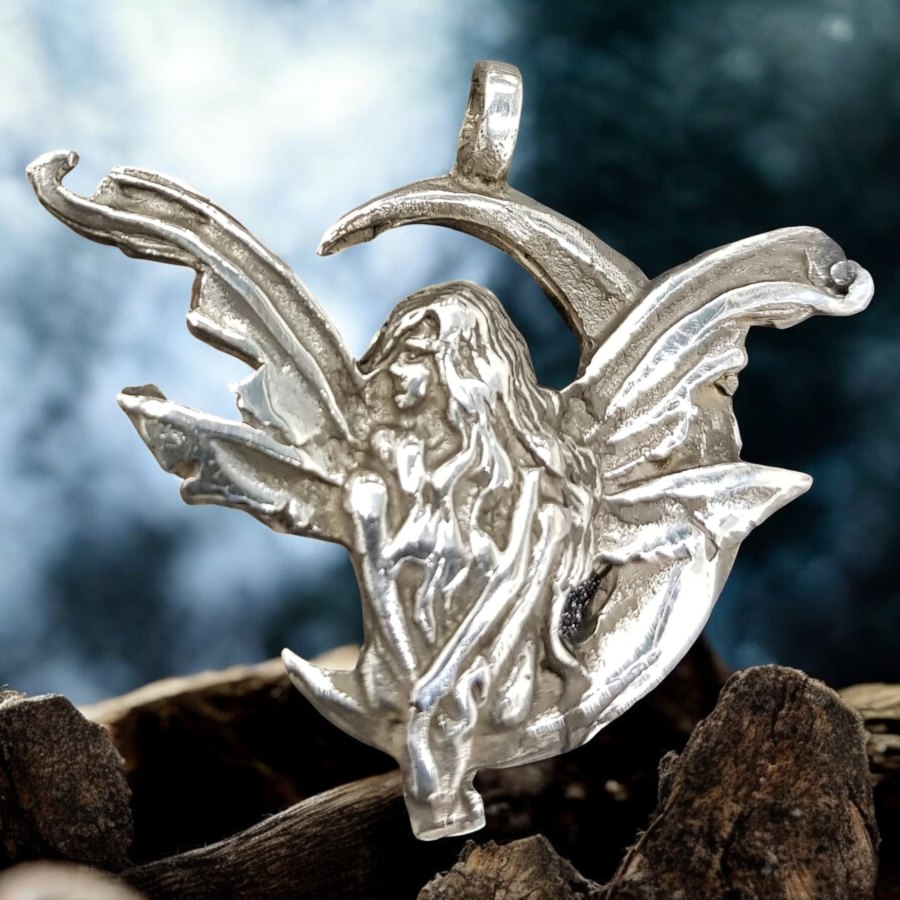 Dije Hada En Plata 2 X 3,5 Cm 6 Gr Suerte, protección, amor Art 447