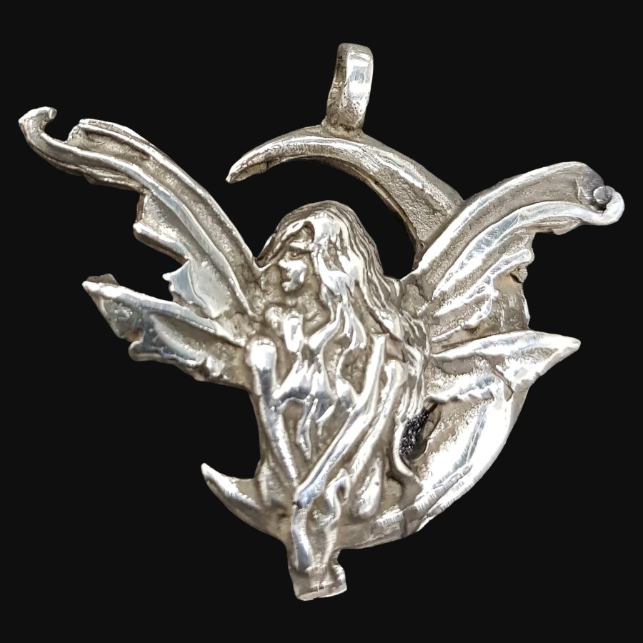 Dije Hada En Plata 2 X 3,5 Cm 6 Gr Suerte, protección, amor Art 447 - Imagen 2
