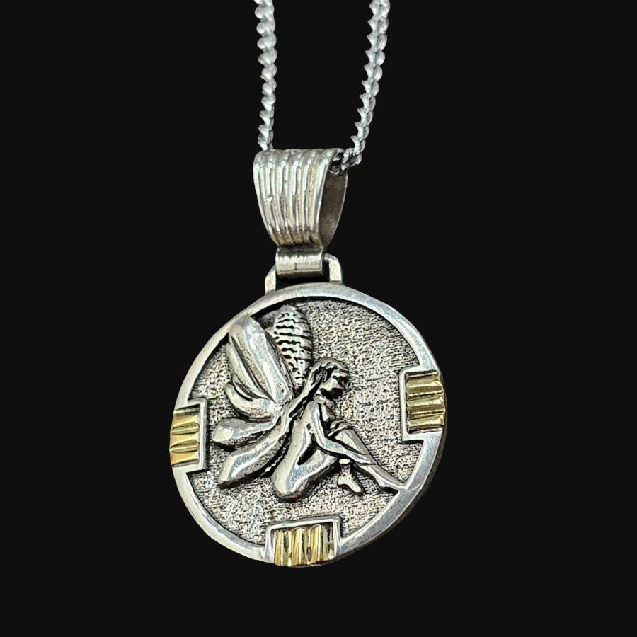 Dije Hada De Plata 3,5 X 2,5 Cm 8 Gr Suerte, protección, amor Art 461 - Imagen 2