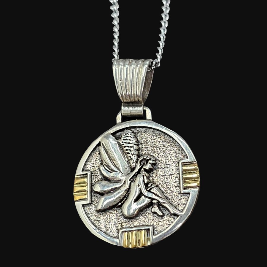 Dije Hada De Plata 3,5 X 2,5 Cm 8 Gr Suerte, protección, amor Art 461 - Imagen 3