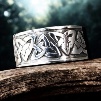 Anillo Celta Triqueta En Plata 6,5 Gr Ancho 0,9 Cm Art 486