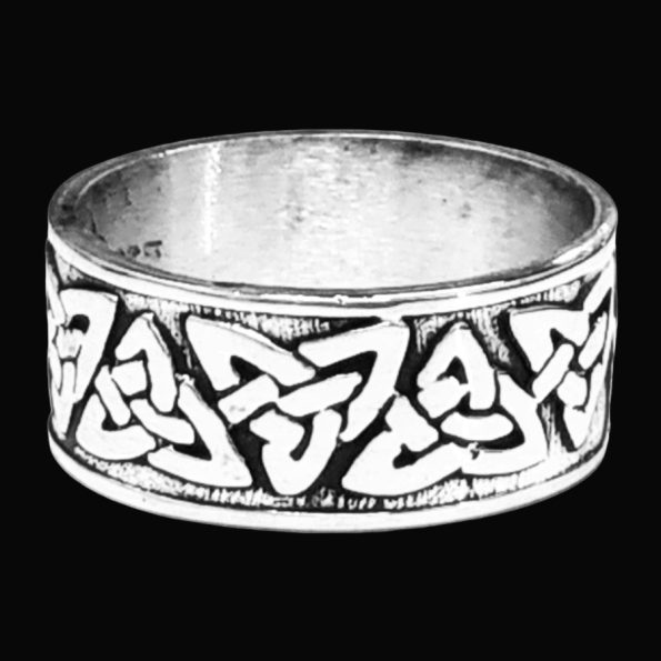 Anillo Celta Triqueta En Plata 6,5 Gr Ancho 0,9 Cm Art 486 - Imagen 2