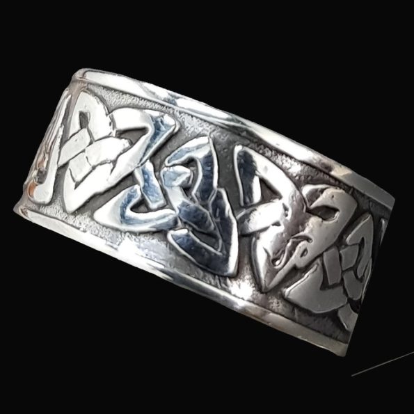 Anillo Celta Triqueta En Plata 6,5 Gr Ancho 0,9 Cm Art 486 - Imagen 4