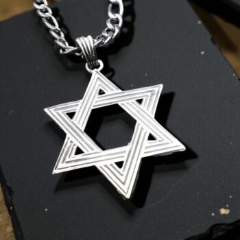 Dije Estrella De David Alfabeto En Plata 3,5 Cm 6 Gr Art 500