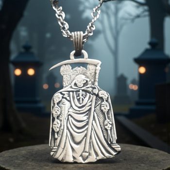 Dije San La Muerte En Plata 4,5 X 2,2 Cm 8 Gr Art 504