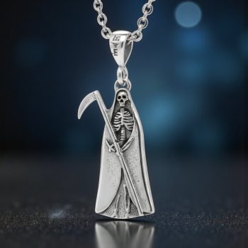 Dije San La Muerte En Plata 3 X 1,5 Cm 3,7 Gr Art 506