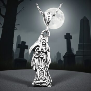 Dije Santa Muerte En Plata 4 X 1 Cm 4,5 Gr Art 509