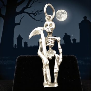 Dije San La Muerte En Plata 2,5 X 1 Cm 2 Gr Art 510