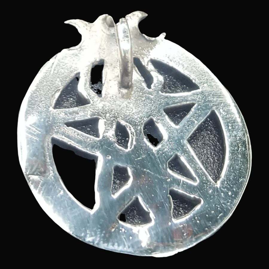Dije Pentaculo Y Triple Diosa En Plata 3 Cm 5,3 Gr Art 517 - Imagen 3