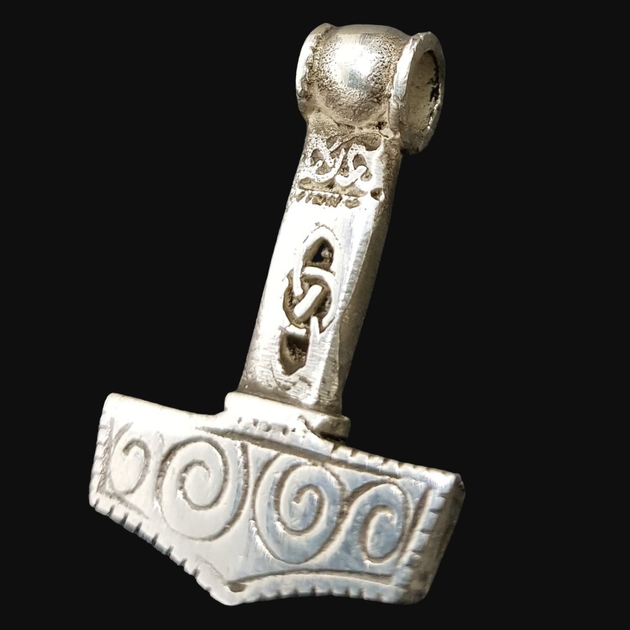 Mjolnir Martillo Thor Vikingo En Plata 3 Cm 8,7 Gr Art 527 - Imagen 3