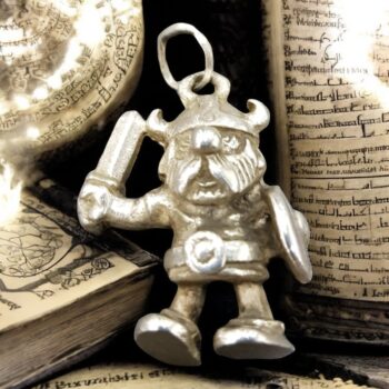 COLGANTE Guerrero Vikingo En Plata 3 Cm 30 Gr Art 537
