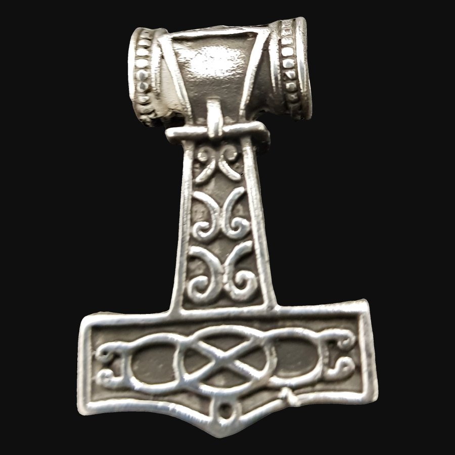Mjolnir Martillo Thor Vikingo En Plata 4 Cm 16,5 Gr Art 543 - Imagen 3