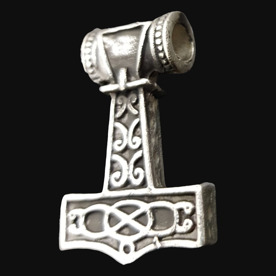 Mjolnir Martillo Thor Vikingo En Plata 4 Cm 16,5 Gr Art 543 - Imagen 2