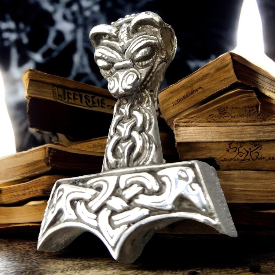 Mjolnir Martillo De Thor Vikingo Plata 3,5 Cm 31 Gr Art 544