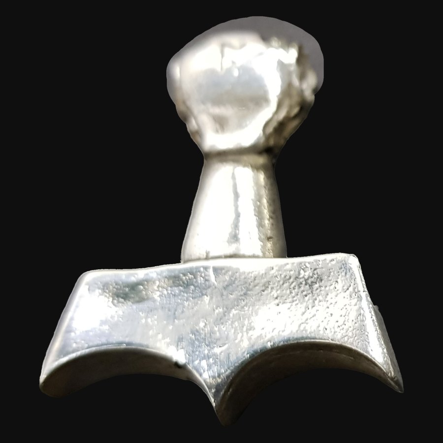 Mjolnir Martillo De Thor Vikingo Plata 3,5 Cm 31 Gr Art 544 - Imagen 2