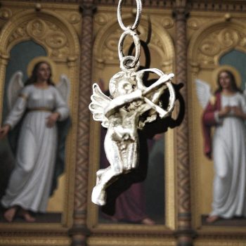 Dije Angel Musico Proteccion En Plata 2,5 Cm 3 Gr Art 571