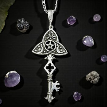 Dije Wicca Llave Alquimia 6 X 3 Cm En Plata 10 Gr Art 578