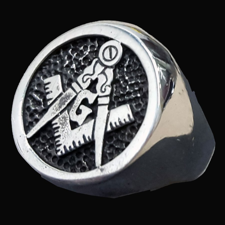 Anillo Masonico Grado Maestro Plata Masoneria 1,8 Cm Art 58 - Imagen 3