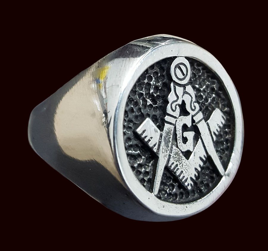 Anillo Masonico Grado Maestro Plata Masoneria 1,8 Cm Art 58 - Imagen 4