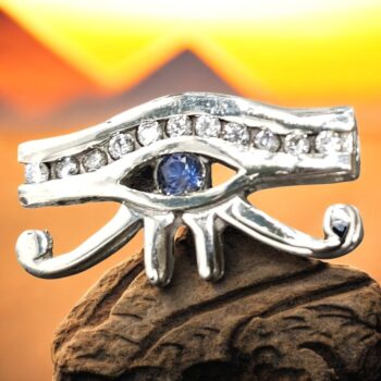Dije Ojo Horus Egipcio Plata Y Piedras 3 X 2 Cm 7 Gr Art 608