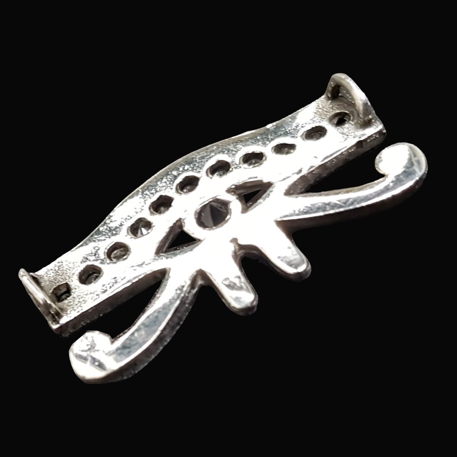 Dije Ojo Horus Egipcio Plata Y Piedras 3 X 2 Cm 7 Gr Art 608 - Imagen 5