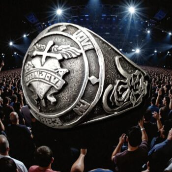 Anillo Bon Jovi En Plata Mide De Frente 2 Cm 9,6 Gr Art 624