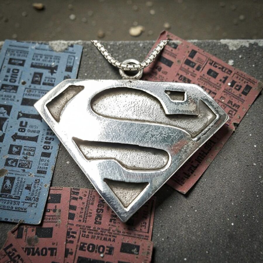 Dije Superman En Plata 3 X 2,5 Cm 5 Gr Art 626
