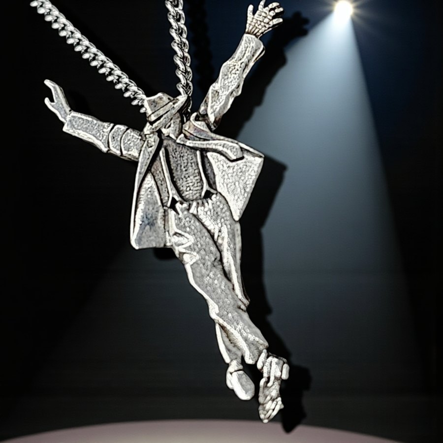 Dije Michael Jackson En Plata 925 3,5 X 1 Cm 2,3 Gr Art 645