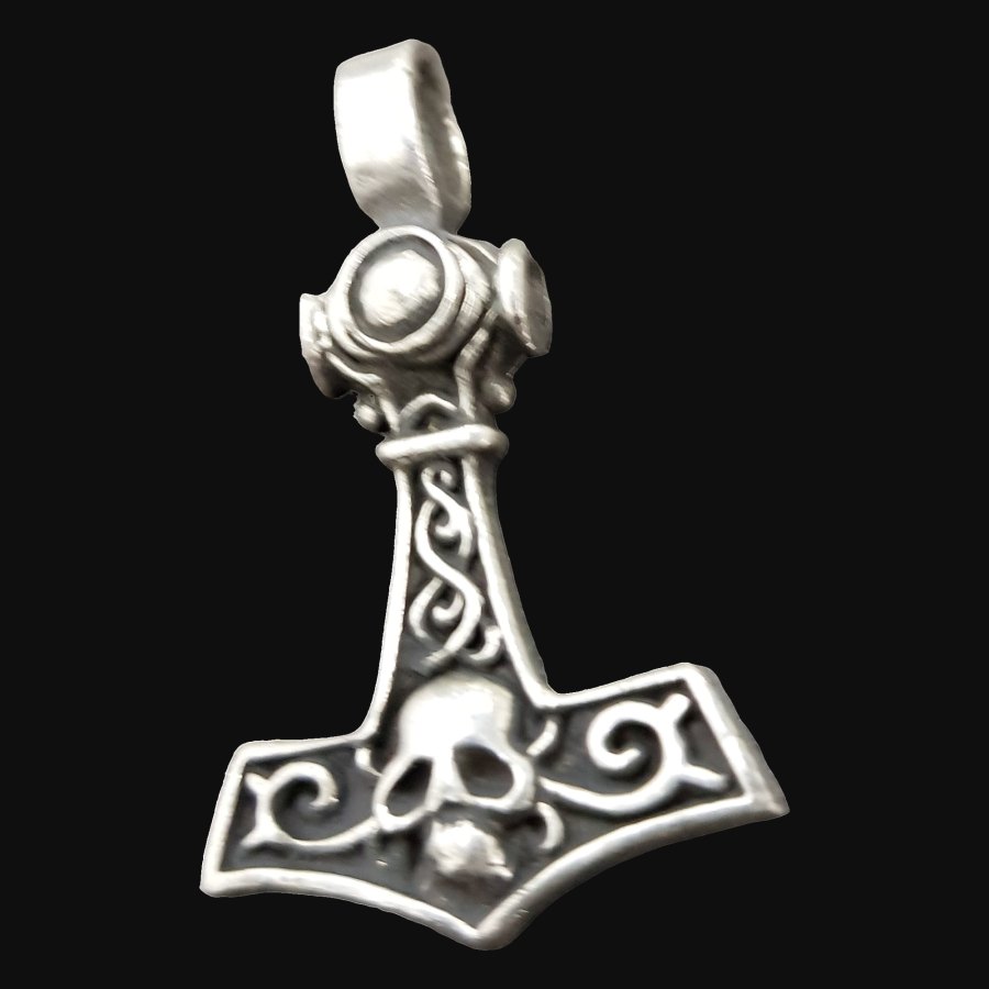 Mjolnir Martillo Thor Vikingo En Plata 4 Cm 9,3 Gr Art 669 - Imagen 2