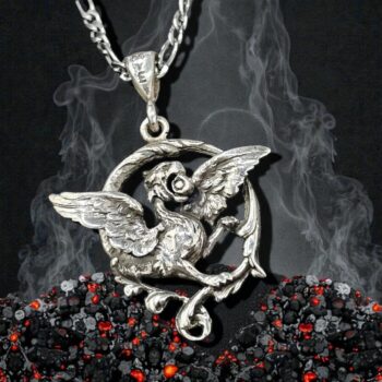 Medalla Ave Fénix resiliencia en Plata 3 X 3 Cm 6 Gr Art 674