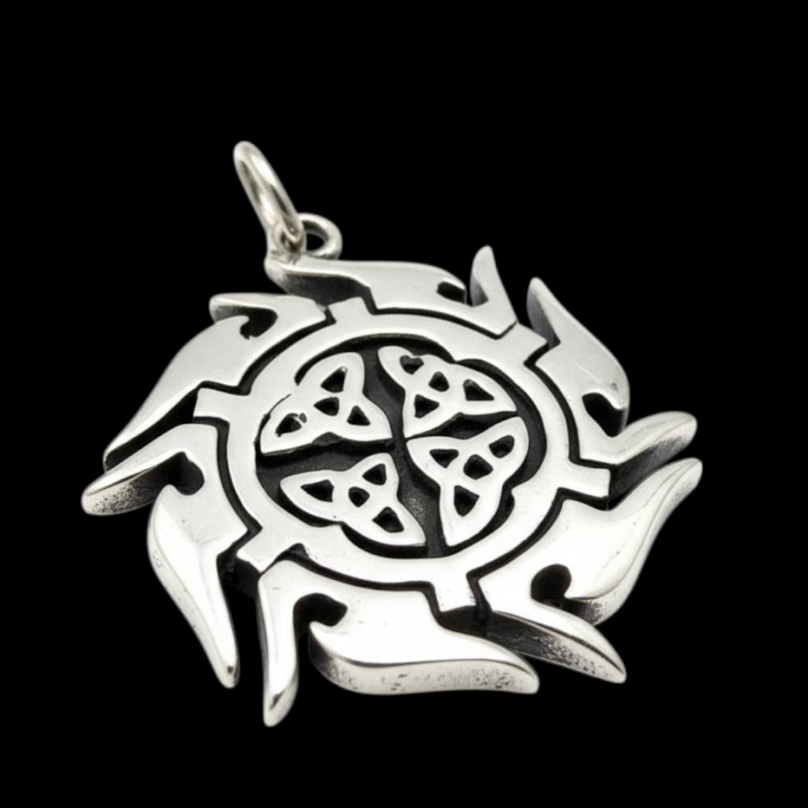 Dije Celta Triqueta En Plata 3,5 X 2,5 Cm 8 Gr Art 681 - Imagen 5
