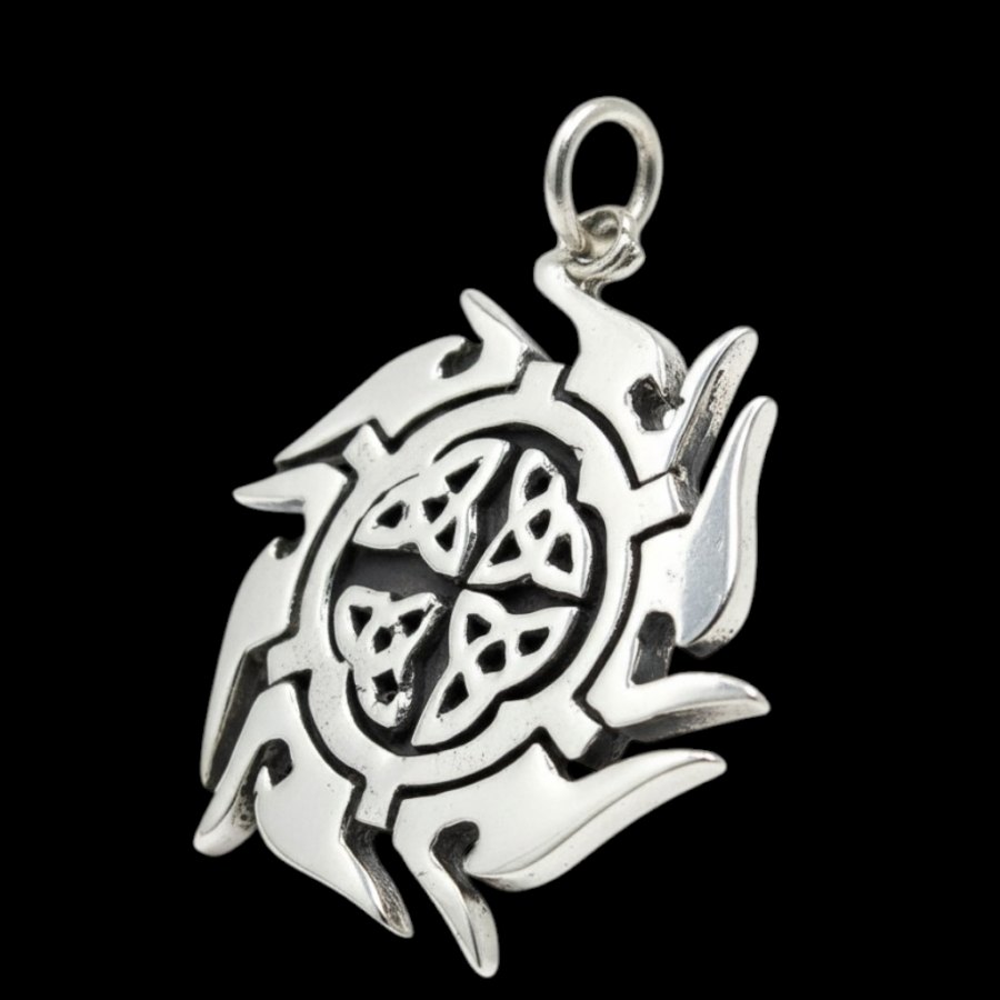 Dije Celta Triqueta En Plata 3,5 X 2,5 Cm 8 Gr Art 681 - Imagen 3