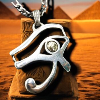 Dije Ojo Horus Egipcio Plata Y Oro 4 X 3,5 Cm 7,6 Gr Art 698