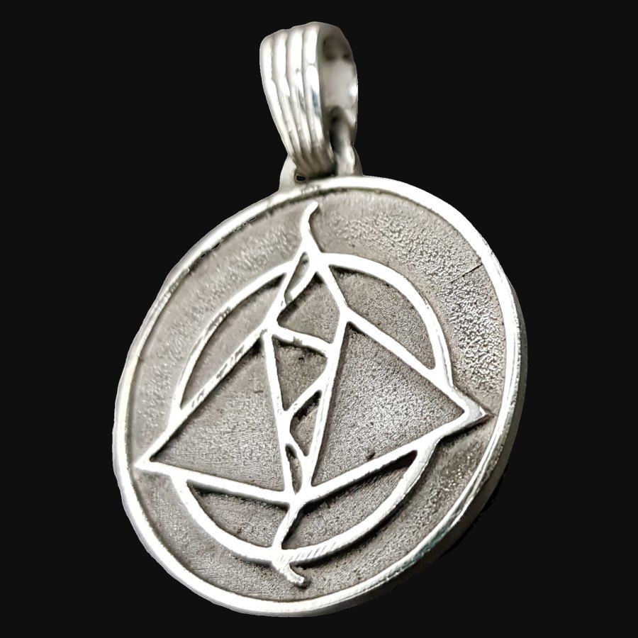 Simbolo Pleyadiano Confianza En Plata 4 X 3 Cm 9 Gr Art 714 - Imagen 3