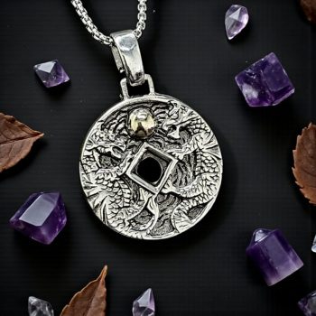 Dije Dragon 4 X 3 Cm En Plata Y Oro 13,5 Gr Art 720