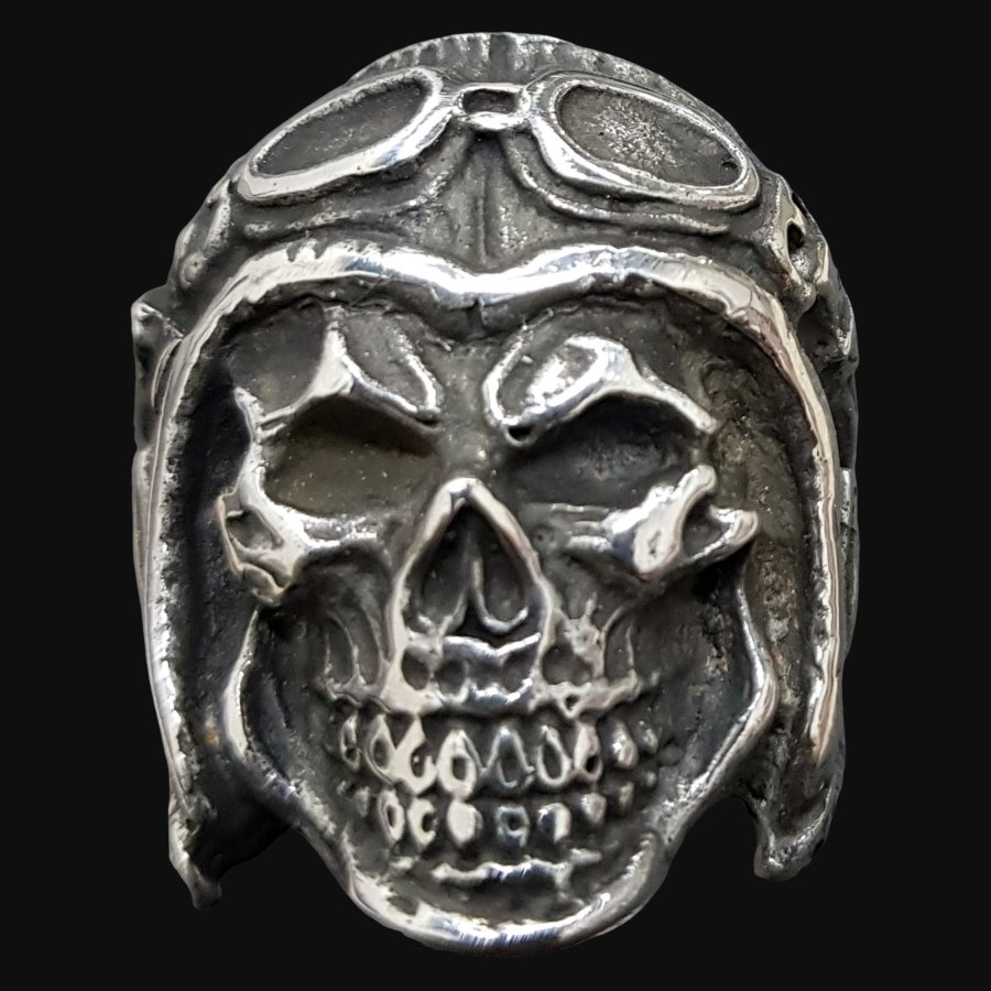 Anillo Calavera 3,5 X 2,5cm 40 Gr En Plata Art 721 - Imagen 6