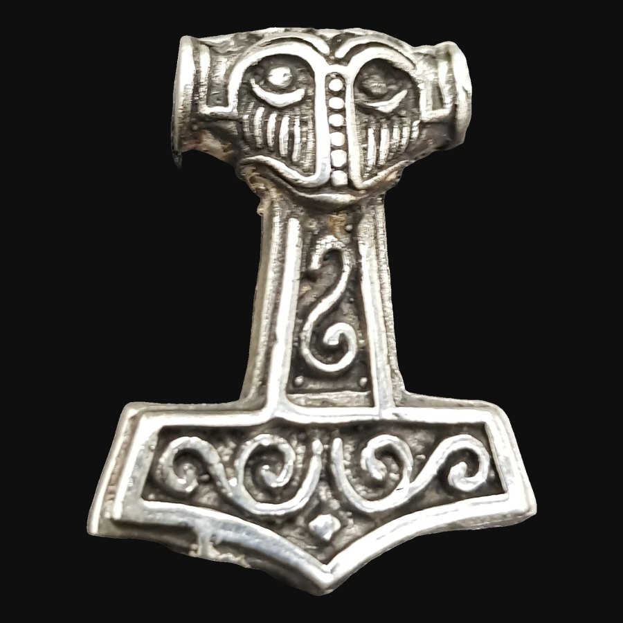 Mjolnir Martillo Thor Vikingo En Plata 3,5 Cm 13,4 Gr Art 725 - Imagen 2