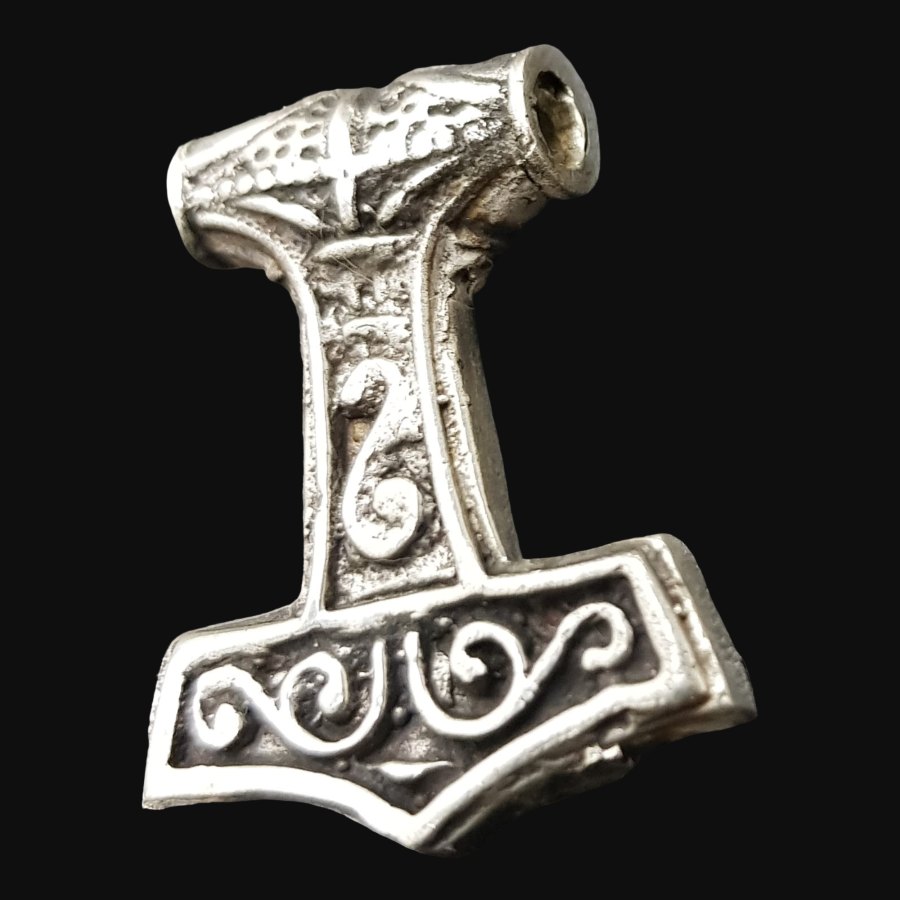 Mjolnir Martillo Thor Vikingo En Plata 3,5 Cm 13,4 Gr Art 725 - Imagen 5
