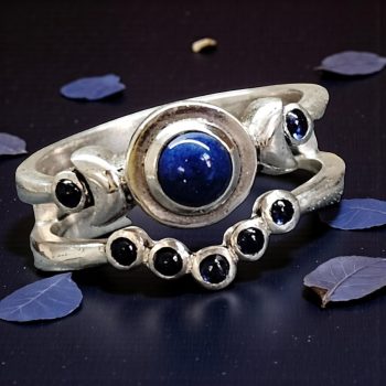 Anillo Triple Diosa Wicca En Plata 1 X 1,5 Cm 8,4 Gr Art 732