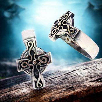 Anillo Celta San Patricio Plata 5 Gr Ancho 2 X 1 Cm Art 734