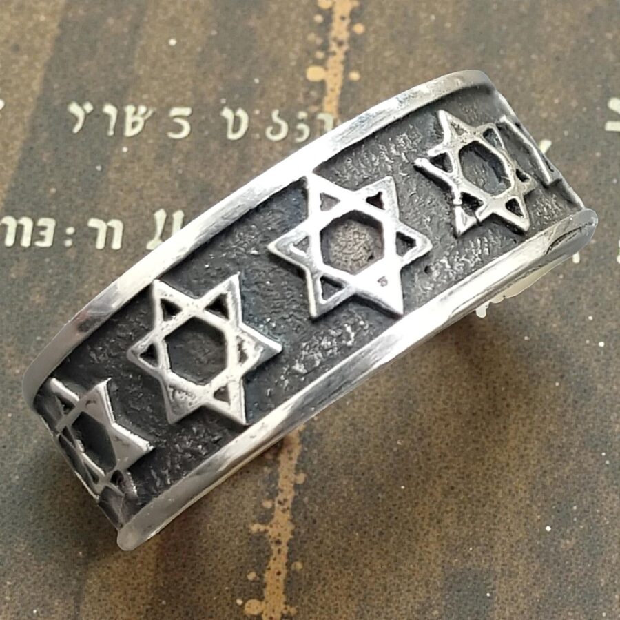 Anillo Estrella David En Plata 8 Gr Ancho 0,8 Cm Art 765