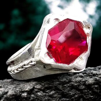 Anillo Poder Elfico Narya Del Fuego En Plata Art 788