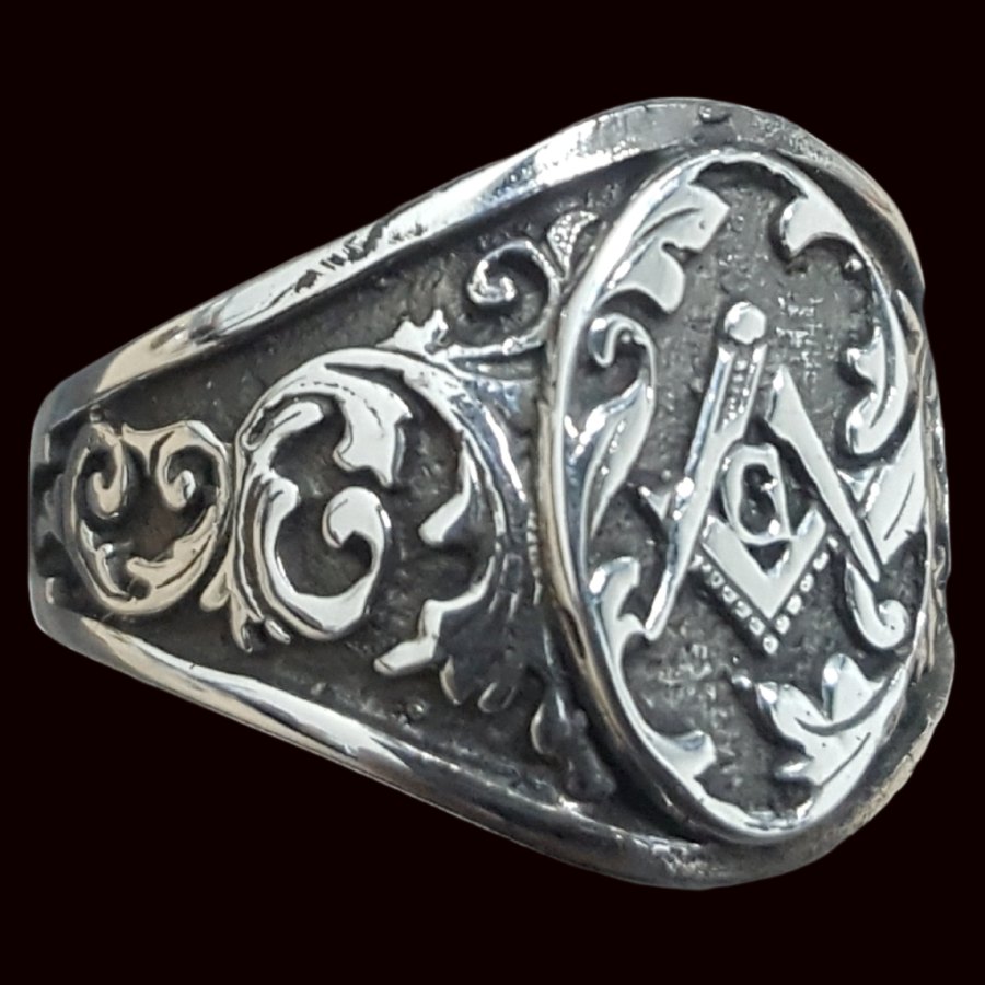 Anillo Masonico Pequeño Ideal Mujeres 1,2 X 0,7 Cm Art 79 - Imagen 3