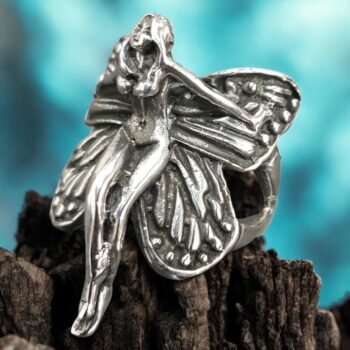 Anillo Hada De Plata 2,8 X 2 Cm 10 Gr Suerte, protección, amor Art 798