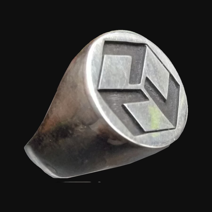Anillo Reiki Antakarana Plata Esmaltado 1,6 Cm 9 Gr Art 814 - Imagen 2